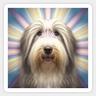 Fractal Design of A Bearded Collie Sticker